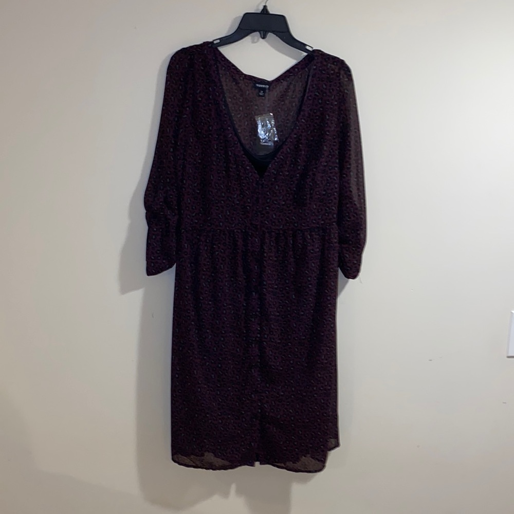 Torrid Purple Leopard print dress. Size 2 (2X). New w/tags.
